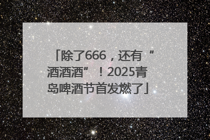 除了666，还有“酒酒酒”！2025青岛啤酒节首发燃了