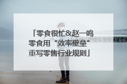 零食很忙&赵一鸣零食用“效率壁垒”重写零售行业规则