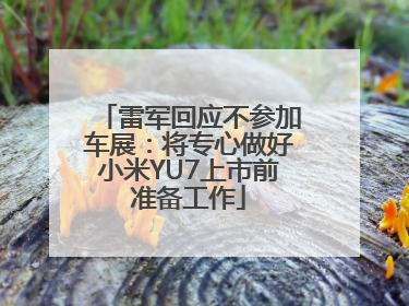 雷军回应不参加车展：将专心做好小米YU7上市前准备工作