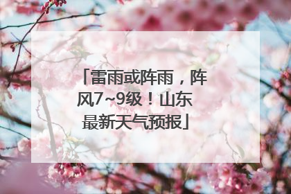 雷雨或阵雨，阵风7~9级！山东最新天气预报