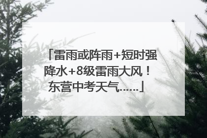 雷雨或阵雨+短时强降水+8级雷雨大风！东营中考天气……