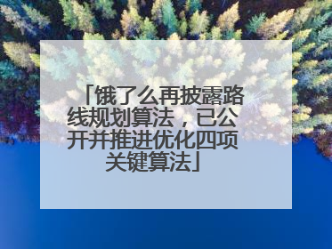 饿了么再披露路线规划算法，已公开并推进优化四项关键算法