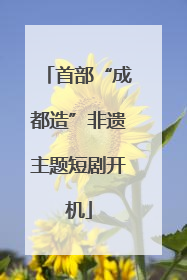 首部“成都造”非遗主题短剧开机