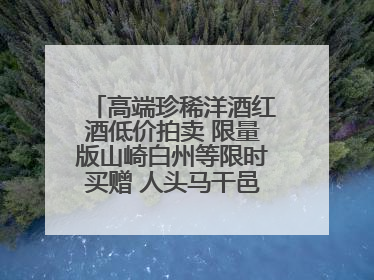 高端珍稀洋酒红酒低价拍卖 限量版山崎白州等限时买赠 人头马干邑1元起拍