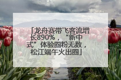 龙舟赛带飞客流增长890%，“新中式”体验圈粉无数，松江端午火出圈