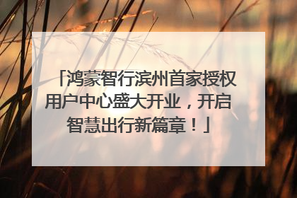 鸿蒙智行滨州首家授权用户中心盛大开业，开启智慧出行新篇章！