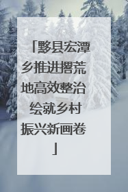 黟县宏潭乡推进撂荒地高效整治 绘就乡村振兴新画卷