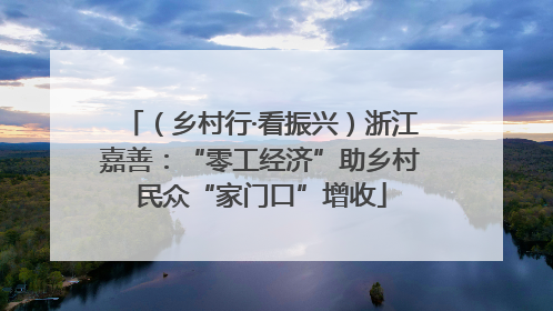 （乡村行·看振兴）浙江嘉善：“零工经济”助乡村民众“家门口”增收