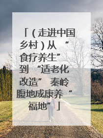 （走进中国乡村）从 “食疗养生” 到 “适老化改造” 秦岭腹地成康养“福地”