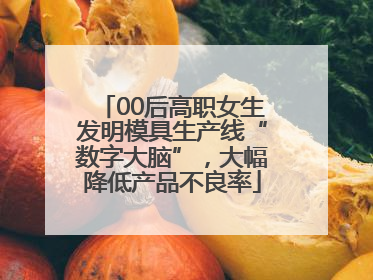 00后高职女生发明模具生产线“数字大脑”，大幅降低产品不良率