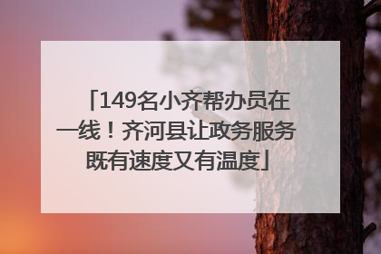 149名小齐帮办员在一线！齐河县让政务服务既有速度又有温度