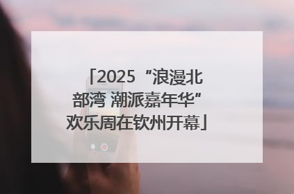 2025“浪漫北部湾 潮派嘉年华”欢乐周在钦州开幕