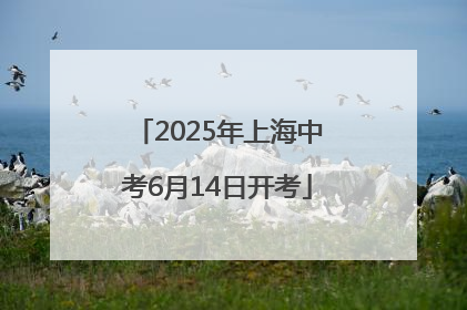 2025年上海中考6月14日开考