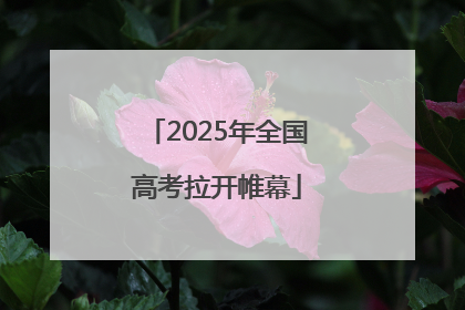 2025年全国高考拉开帷幕