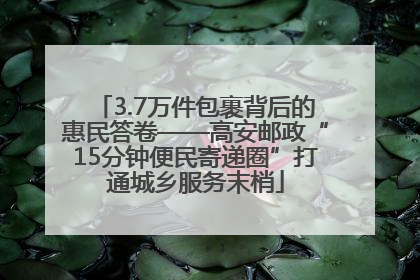 3.7万件包裹背后的惠民答卷——高安邮政“15分钟便民寄递圈”打通城乡服务末梢