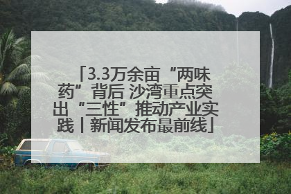 3.3万余亩“两味药”背后 沙湾重点突出“三性”推动产业实践丨新闻发布最前线