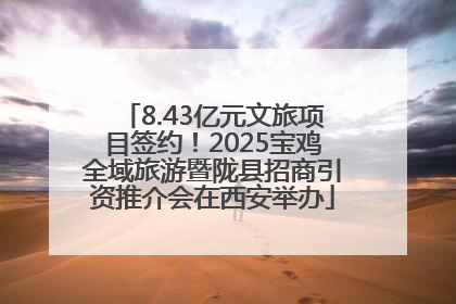 8.43亿元文旅项目签约！2025宝鸡全域旅游暨陇县招商引资推介会在西安举办