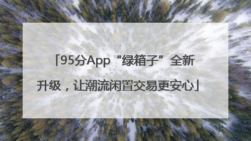 95分App“绿箱子”全新升级，让潮流闲置交易更安心
